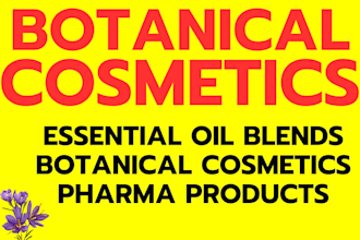 formulate botanical cosmetics, essential oil blends