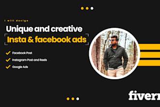 design unique creative instagram, facebook and linkedin posts