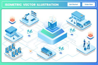 design captivating 3d or isometric infographic illustration