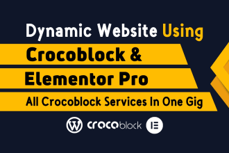 create dynamic wordpress website using crocoblock and elementor pro