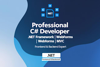 be your dot net developer to create professional websites