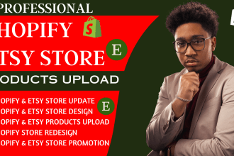 setup shopify etsy print on demand store, printiful printify, pod product upload