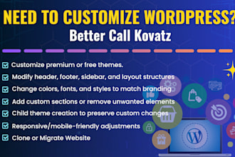 customize wordpress theme and plugins
