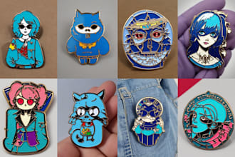 design good looking custom enamel pins fast