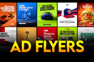 design social ad creatives, custom ad flyers, social flyers, ad creatives