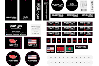 do well design clothing tag, clothing label, hangtag within 24 hours