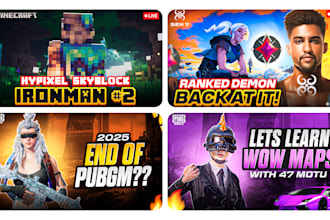 create attractive gaming youtube thumbnail