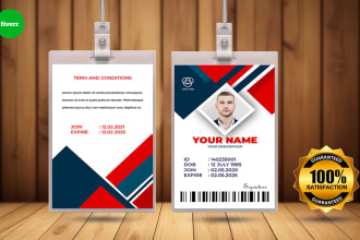 design professional id badge,name card,identity card in 24 hours