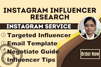 instagram influencer research in your targeted niche for influencer marketing