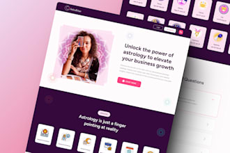 design unique website landing page, single page, one page web mockup