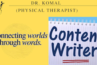 write engaging health, physical therapy and medical articles