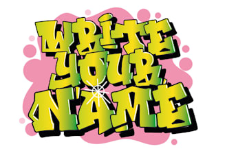 put your name or text in graffiti style