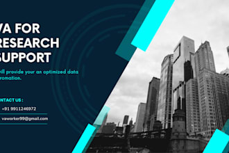 be your VA to do data entry, research, and admin support