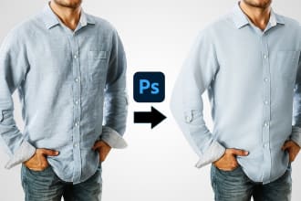 cloth wrinkle and crease remove, liquify and symmetrical ghost mannequin