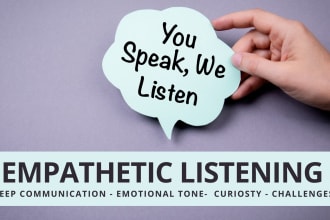 listen with empathy and intent of understanding