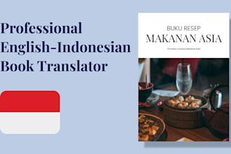 manually translate your book from english to indonesian