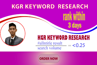 do best kgr keyword research and SEO for your website
