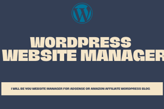 be your website manager, update and maintain to help wordpress management