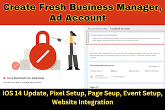 create and fix facebook business manager, ads account