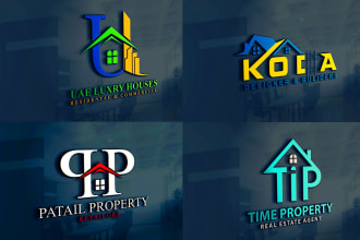 design luxury real estate, construction, roofing, plumbing, company logo, flyer