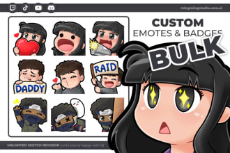 help create your twitch emotes or badges in bulk