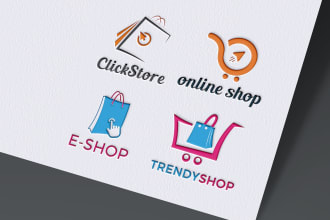 design amazon online store website etsy and ecommerce logo