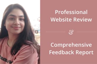review your website and give you written feedback