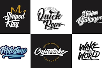 design scripted, calligraphy , cursive, hand lettering logo