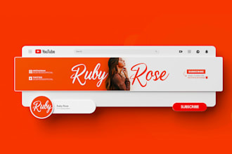 design youtube banner and logo