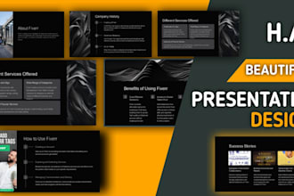 design and redesign powerpoint pitch deck in 6 hours