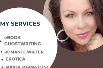 be your fiction ghostwriter for your romance book and ebook