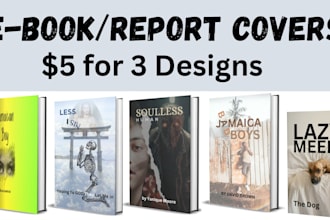 create an eye catching ebook or kindle cover with bonus