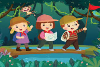 write story book for children with coloring pictures