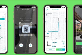 develop e scooter app, e bike app, ridesharing app, car rental app