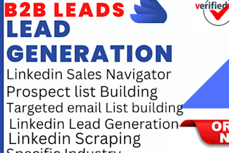 highly targeted b2b linkedin lead generation by sales navigator email lead gen