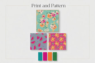 create seamless surface patterns for textile products
