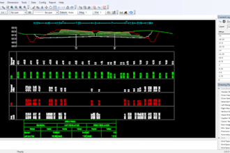 do road, railway earthwork, cross sections, estimates