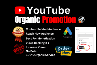 do organic promotion on your channel videos to boost views