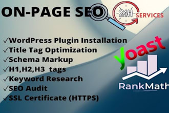 operate website onpage technical SEO service wordpress with rankmath or yoast
