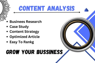 capably do research, case study, content analysis report