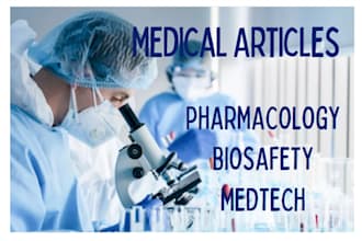 write high quality articles on health, pharma, biotech