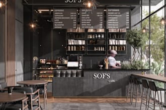 design and render your retail stores, restaurants or office interior