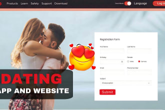 do dating app and website development