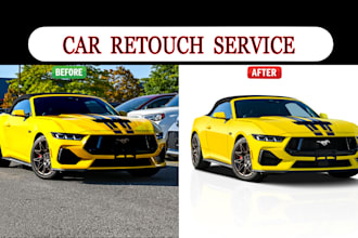 car photo editing,retouch, reflection,car image modify