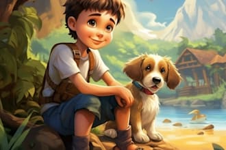 design book cover and kids book illustration