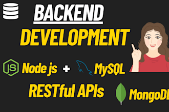 develop backend rest apis using nodejs mongodb mysql