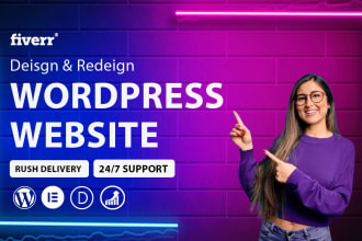 build wordpress website design or redesign wordpress website