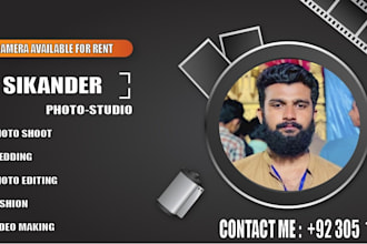 design creative photo studio banner