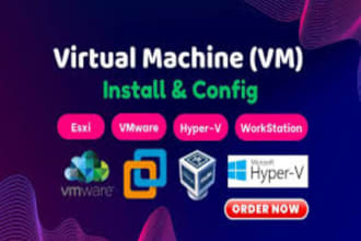 setup,configure,troubleshoot issue of vmware esxi and hyperv
