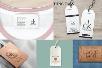 design eye catching clothing labels and hang tags in a day